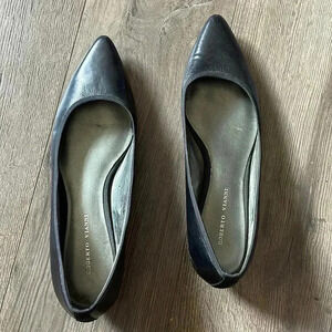 ❤️2/$50❤️Roberto Vianni Black Leather Flat Pump-  Sz 7.5